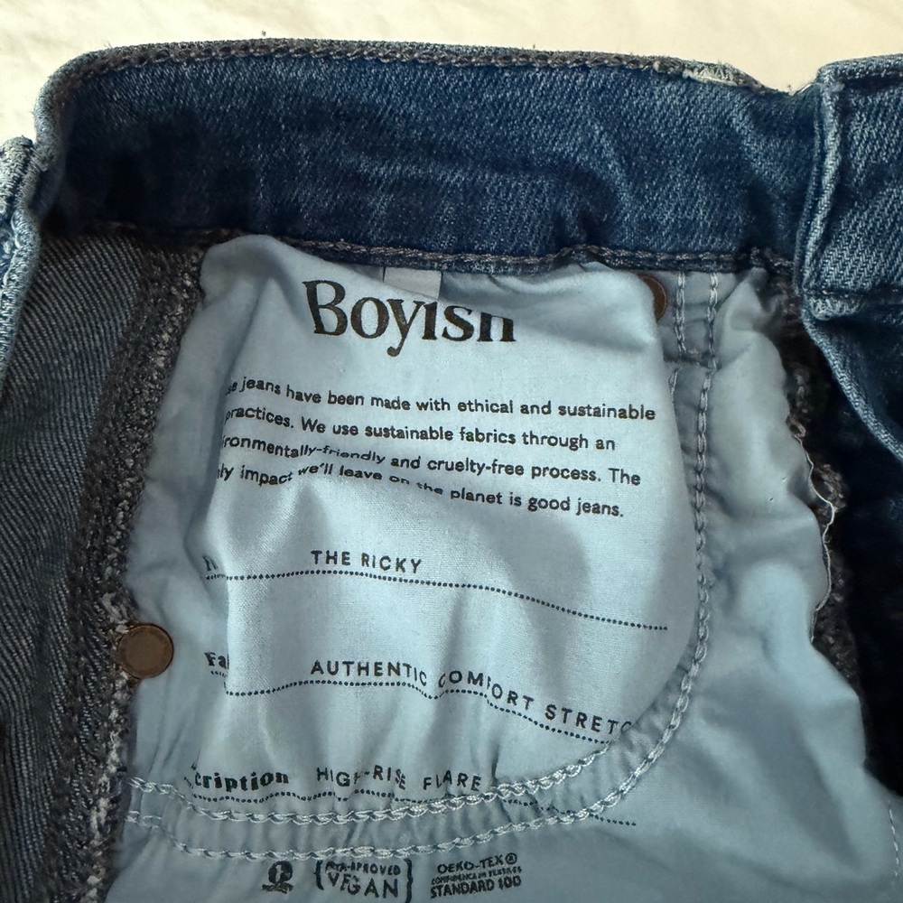 BOYISH The Ricky High Rise Flare Stretch Jeans 27 - Picture 8 of 16